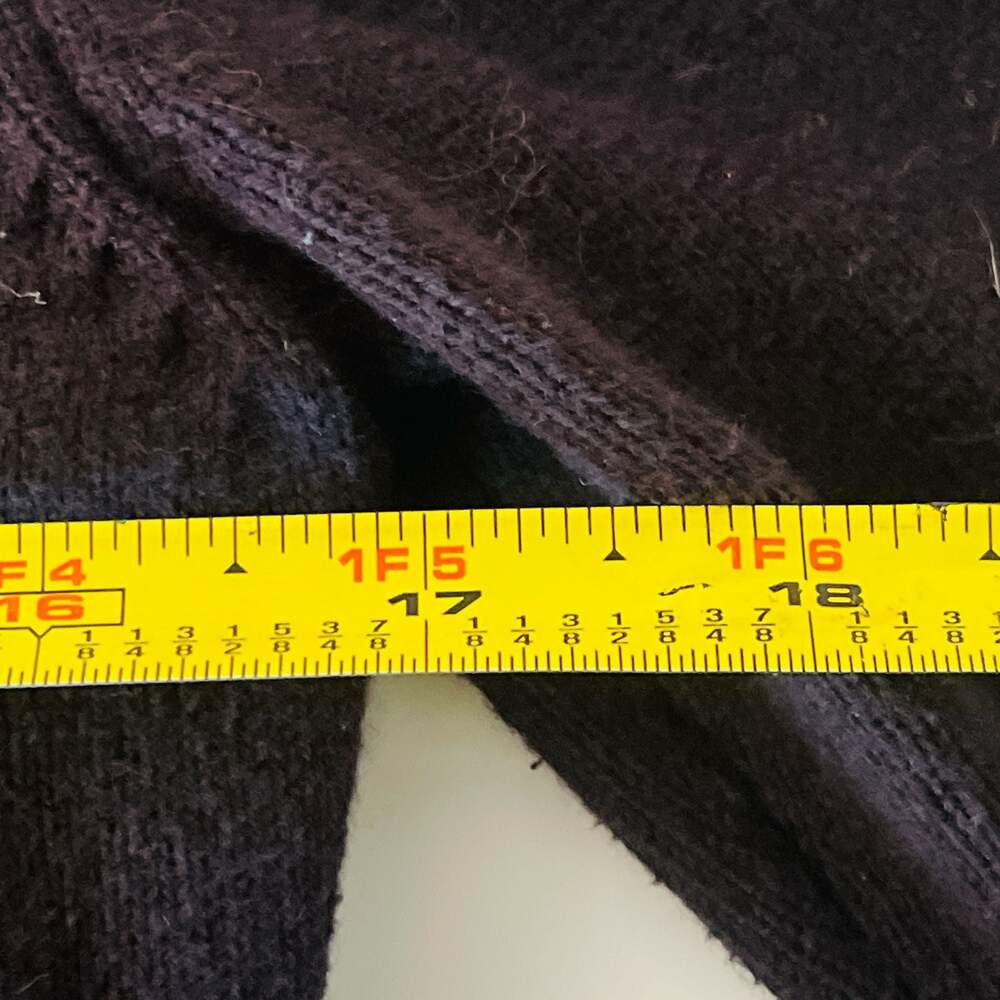 Talbots Black 100% Cotton Cardigan Sweater with Sequin and Bead Trim - Picture 7 of 8